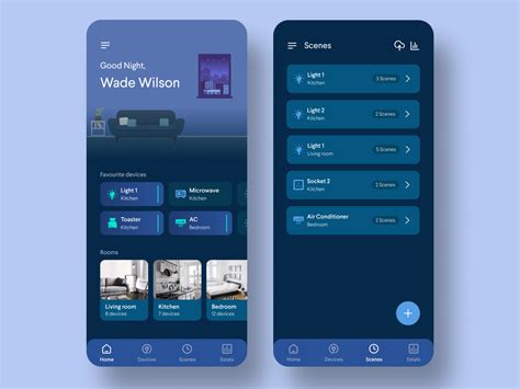 Mobile app home page .
